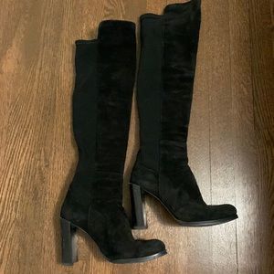 Stuart Weitzman black suede over the knee boot.